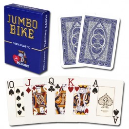 Modiano karte BIKE Trophy POKER 2 Jumbo index plave 100% plastične