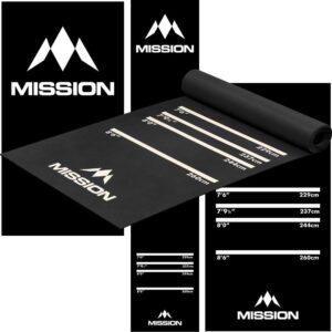 Gumeni tepih za pikado Mission Heavy Duty Pro Level 290 x 60cm, crni