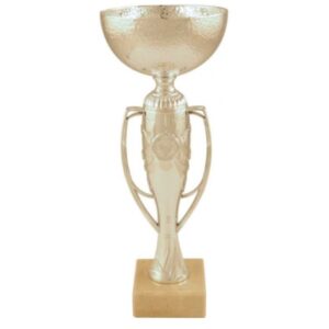 Pikado trofej sa drškom, mermerno postolje, srebrne boje, visina 29,5cm