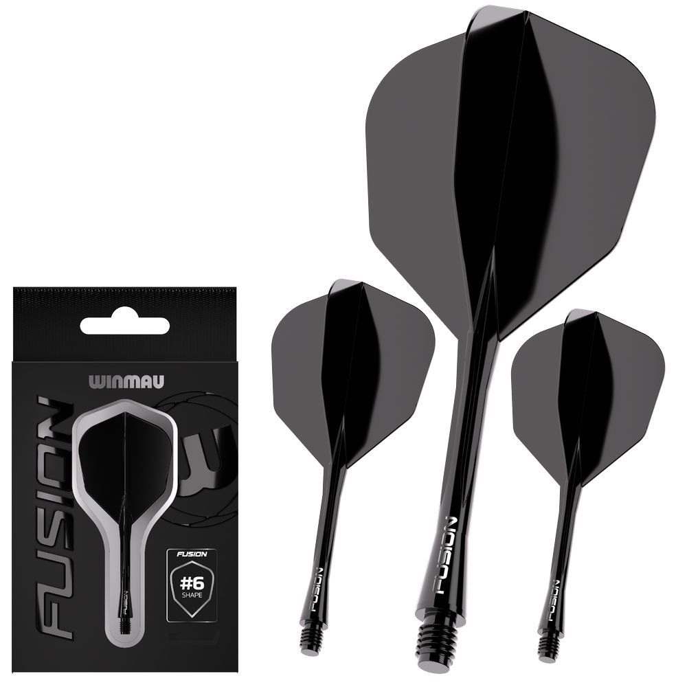 Integrisana pera i tela Winmau Fusion crna, standard No6 pera i intermediate tela - Slika 2