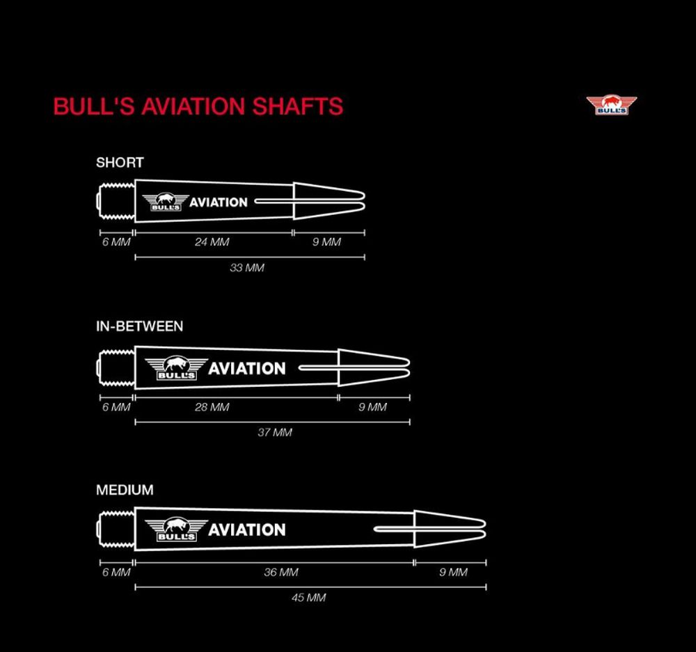 Tela za strelice Bull's Aviation siva, aluminijumska, short - Slika 2