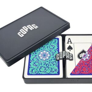 Poker karte COPAG 1546 Neoteric, Jumbo index, 100% plastika, zeleno-crveni, dupli špil