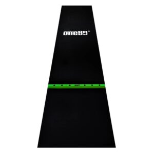 ONE80 Gumeni podmetač sa drvenom linijom za bacanje 62cm,crno-zeleni