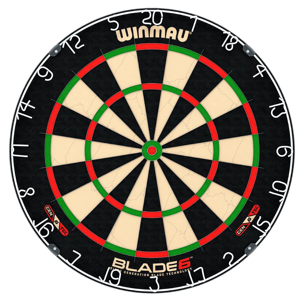 Kompletni pikado set Winmau, tabla Blade 6, PDC okvir, 2 seta strelica,linija i checkout karta - Slika 2