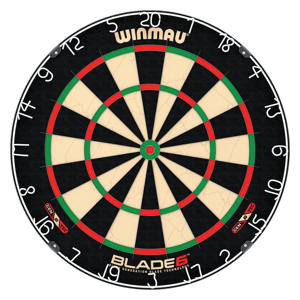 Kompletni pikado set Winmau, tabla Blade 6, okvir, 2 seta strelica,linija i checkout karta - Slika 3